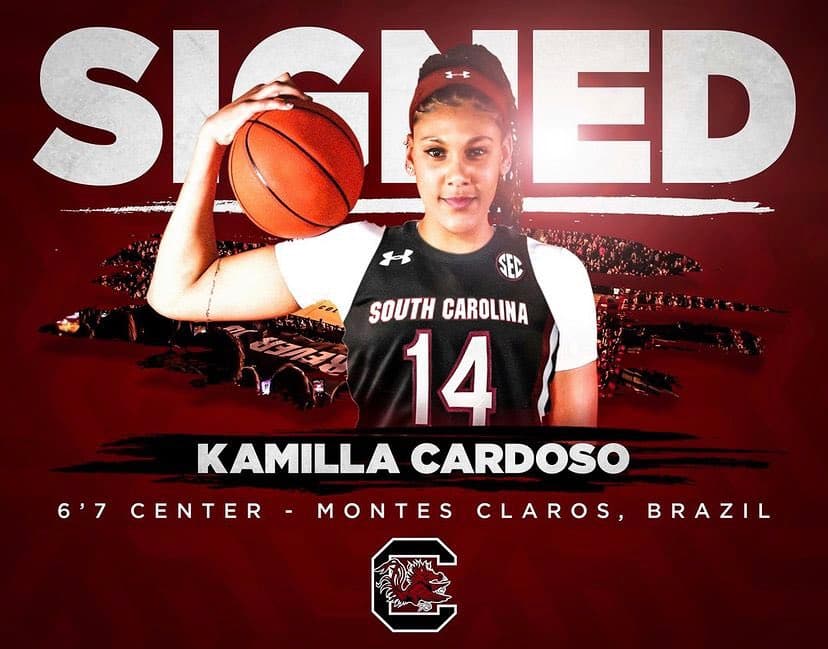 Kamilla Cardoso acerta com South Carolina para a segunda temporada na NCAA