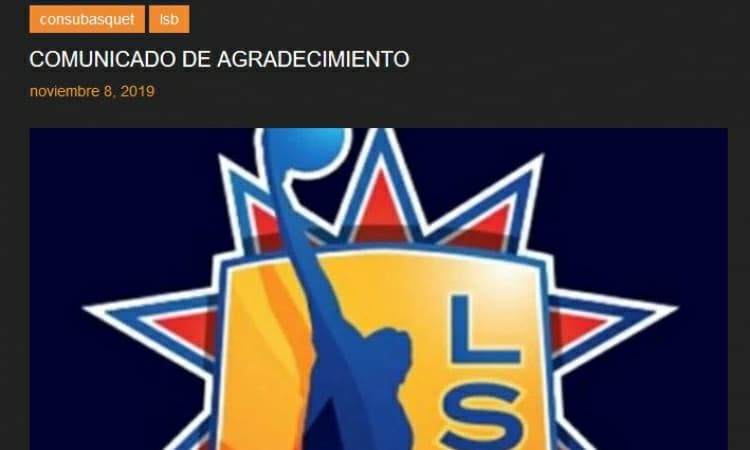 ConsuBasquet agracede a CBB pelo apoio na Liga Sul-Americana
