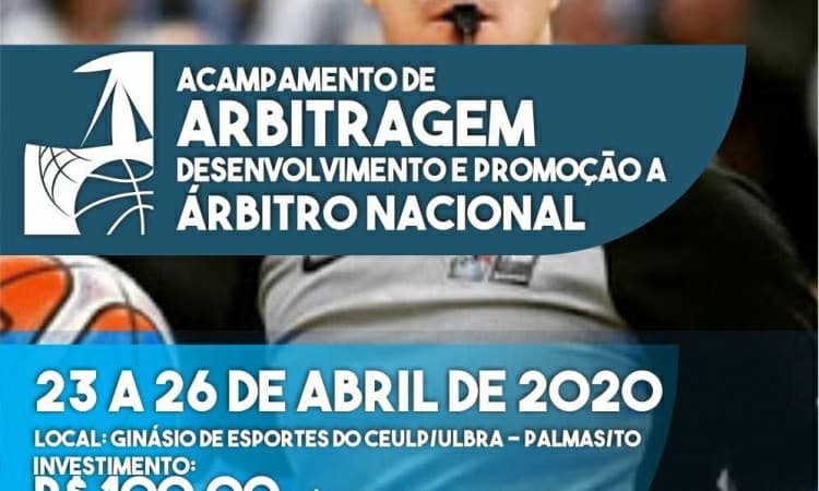 Giro: Federação de Tocantins abre inscrições para Acampamento de Arbitragem