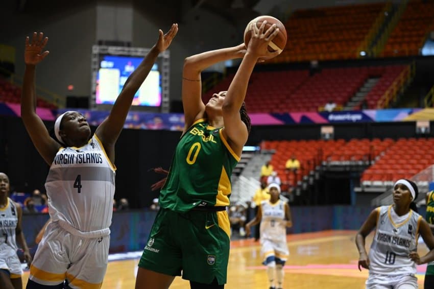 Com duplo-duplo de Kamilla, Brasil vence Ilhas Virgens e garante o segundo lugar no Grupo A da Americup