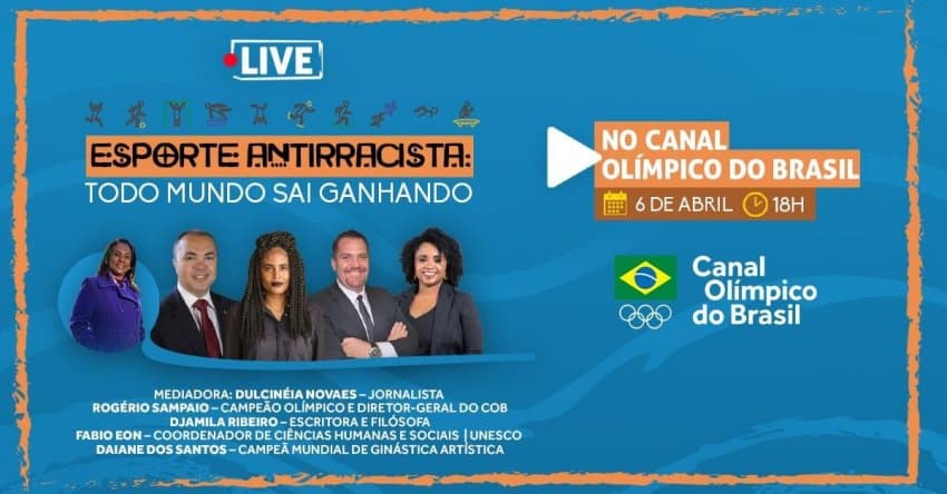 COB lança o Curso Esporte Antirracista: Todo Mundo Sai Ganhando esta noite no Canal Olímpico