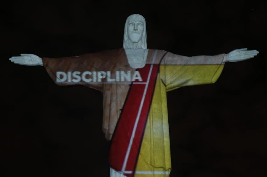 Cristo Redentor "se veste" de quadra de basquete a 100 dias de Tóquio 2020