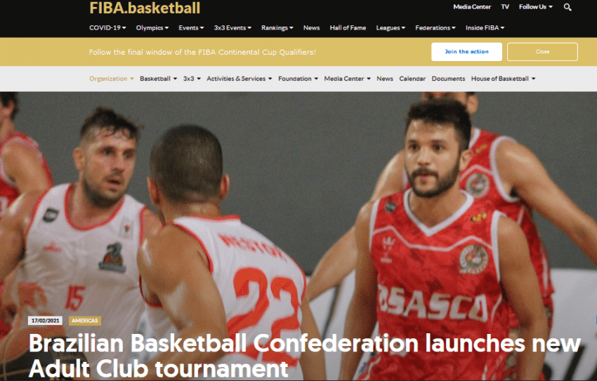 Brasileirão ganha reconhecimento internacional com a FIBA