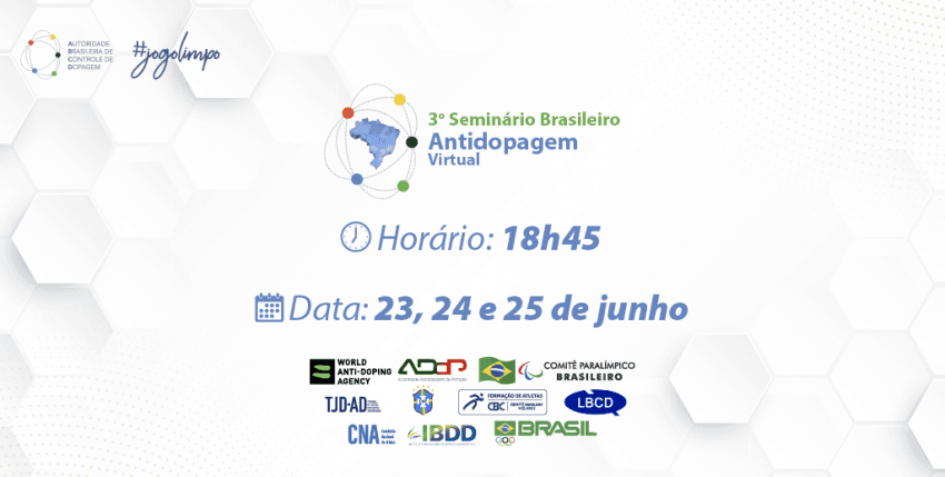 ABCD realiza o 3º Seminário Brasileiro Antidopagem, de forma virtual